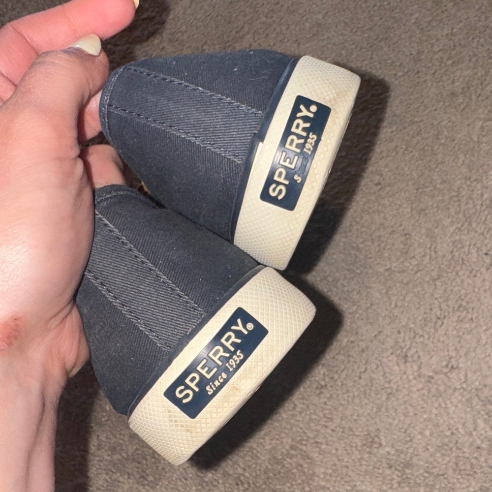 Sperry Dark Blue Sneakers with Brown Laces - Picture 8 of 8